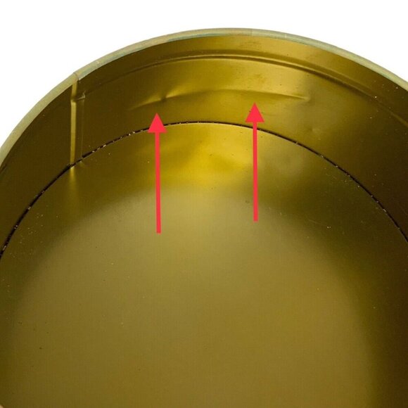 Vintage 1980s Round Winter Geese Tin With Blue Bows For Cookies & Biscuits - Picture 7 of 7